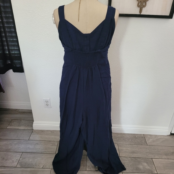 Wild fable jumpsuit navy blue adjustable straps - Picture 4 of 5